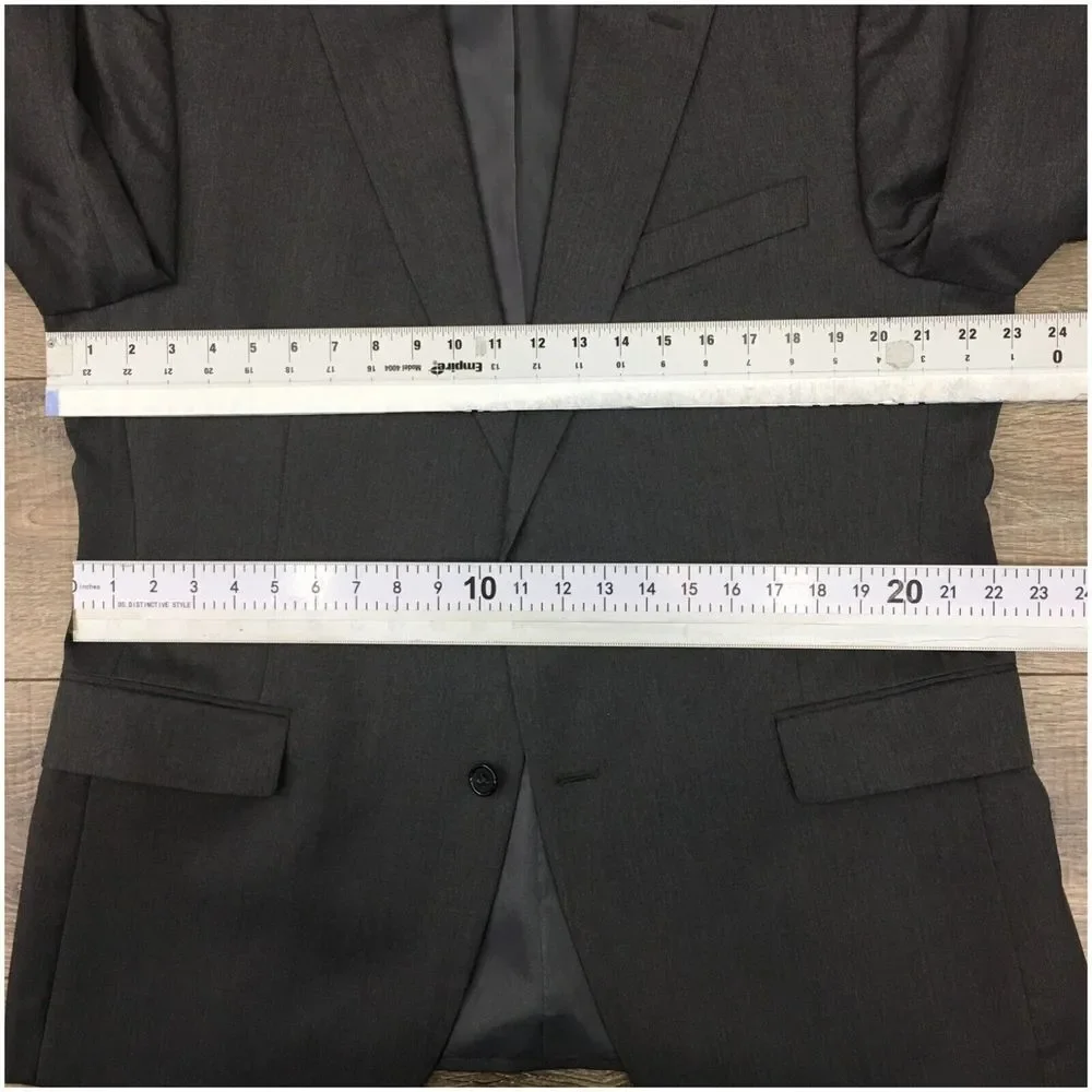 STAFFORD Mens Blazer Sport Coat Casual Jacket Size 44R Classic Gray Wool‎ Suit